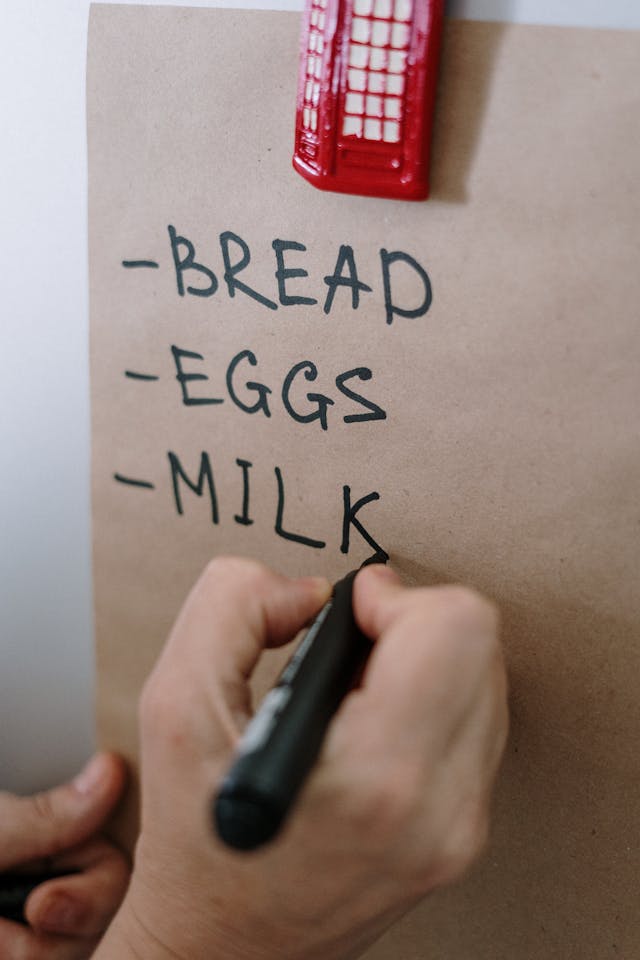 grocery list